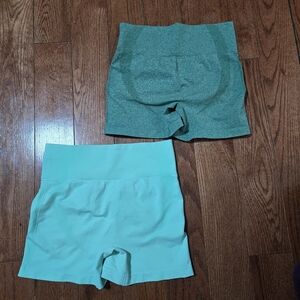 SHEIN Women's Athletic Shorts in Green and Teal